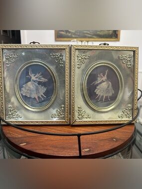 Pair of Vintage Ballerina Framed Prints 1950’s